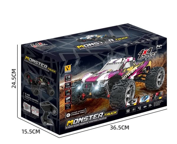 Guokai 1:16 4WD MonsterTruck Radiostyrd  Off-Road  2,4Ghz 35 km/h, Blå