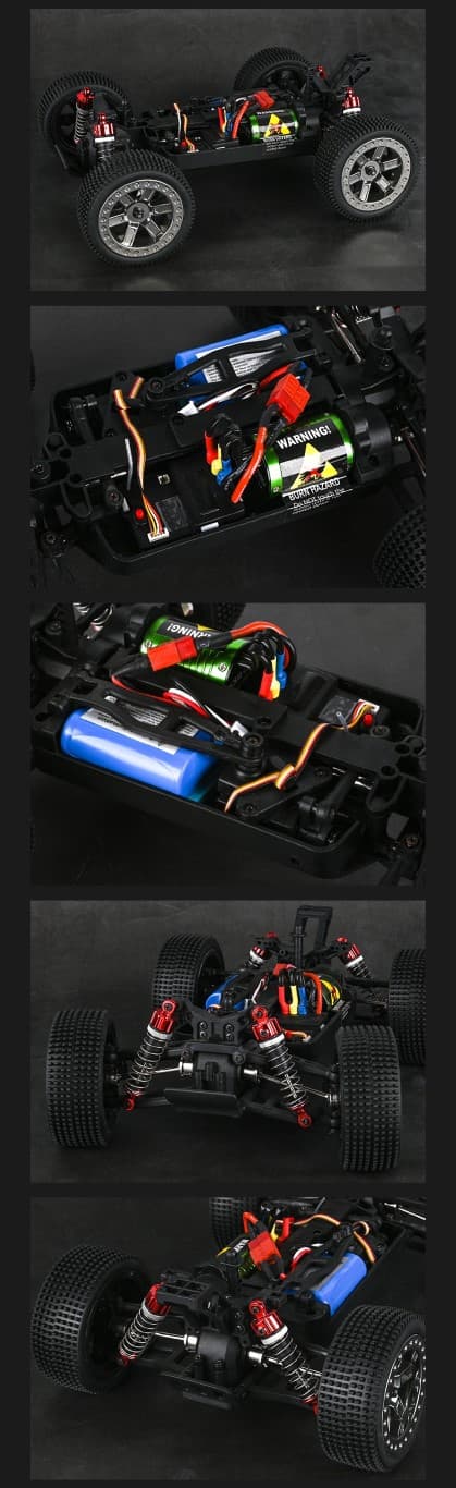 Guokai Off-Road Buggy 1:16 Brushless 4WD Radiostyrd  2,4Ghz 35 km/h, Röd