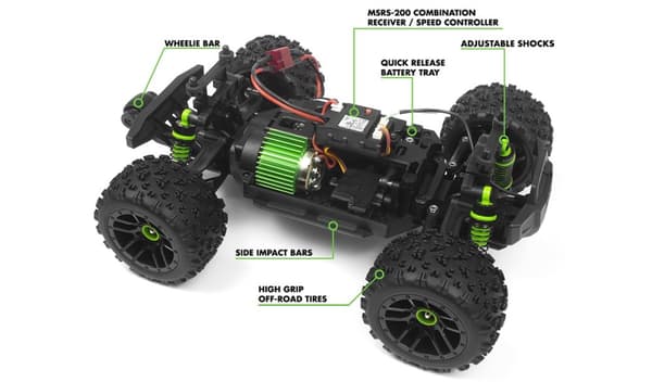 Maverick Atom 1:18 4WD Truck Green - Komplett