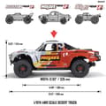 Miniatyrbillede 11 af 11: ARRMA Mojave 4S 4WD Desert Truck RTR Blå/Rød