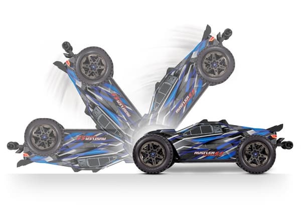 Traxxas Rustler 4x4 Ultimate VXL RTR TQ TSM Blå