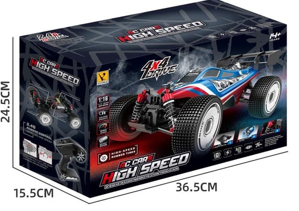 Guokai Off-Road Buggy 1:16 4WD Radiostyrd  bil  2,4Ghz 35 km/h, Röd