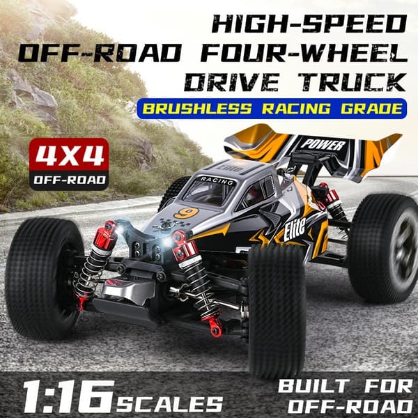 Guokai Off-Road Buggy 1:16 Brushless 4WD Radiostyrd  2,4Ghz 35 km/h, Orange
