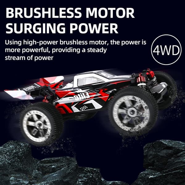 Guokai Off-Road Buggy 1:16 Brushless 4WD Radiostyrd  2,4Ghz 35 km/h, Blå
