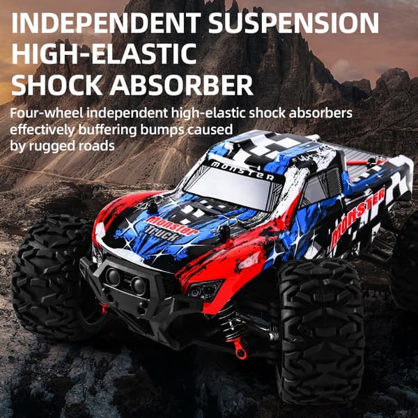 Guokai Monstertruck 1:16 Brushless 4WD Radiostyrd  2,4Ghz 35 km/h, Blå