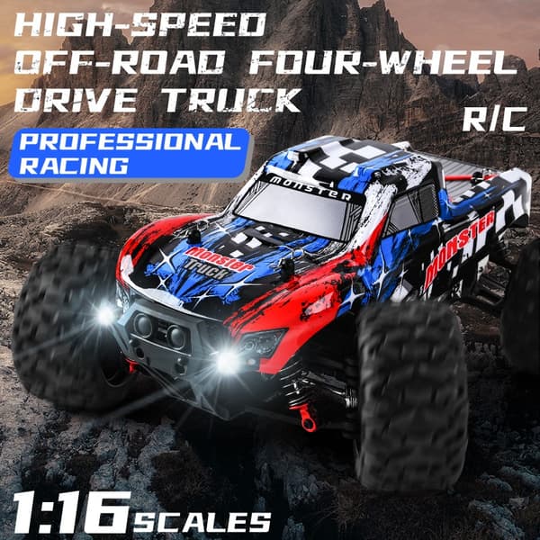 Guokai Monstertruck 1:16 Brushless 4WD Radiostyrd  2,4Ghz 35 km/h, Blå