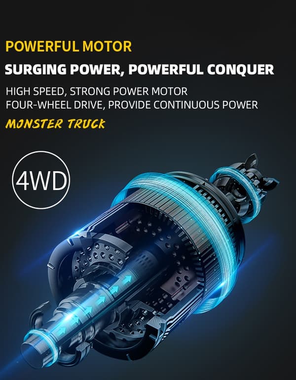 Guokai 1:16 4WD MonsterTruck Radiostyrd  Off-Road  2,4Ghz 35 km/h, Röd