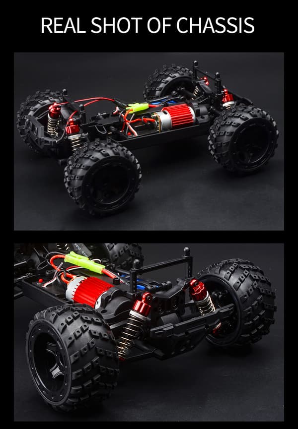 Guokai 1:16 4WD MonsterTruck Radiostyrd  Off-Road  2,4Ghz 35 km/h, Röd
