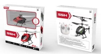 Radiostyrd S5H Airwolf Helikopter Röd Syma