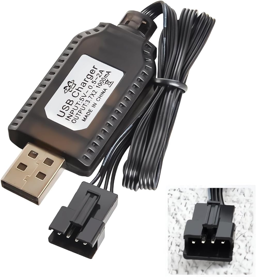 SM-3P USB-oplaadkabel Lipo 2S 7,4 V, 2 stuks voor RC-batterijen SM-3P USB-oplaadkabel Lipo 2S 7,4 V, 2 stuks voor RC-batterijen