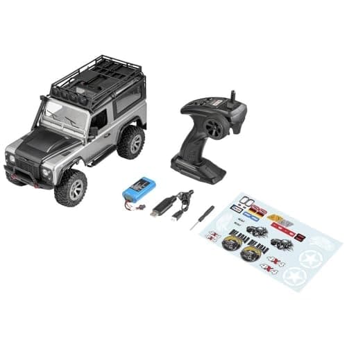 Reely Silver Brushed 1:16 RC model bil el-crawler firehjulstræk (4WD) RTR 2,4 GHz inklusive batteri og oplader