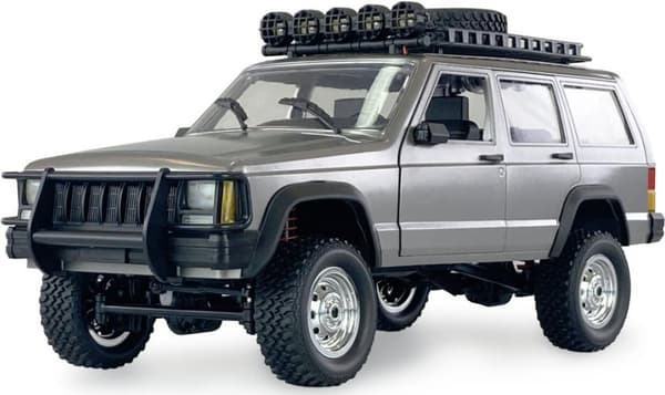 Amewi JC-X12 Skala Sølv Børstet 1:12 RC model bil elektrisk terrængående køretøj firehjulstræk (4WD) RTR 2,4 GHz inkl. batteri og