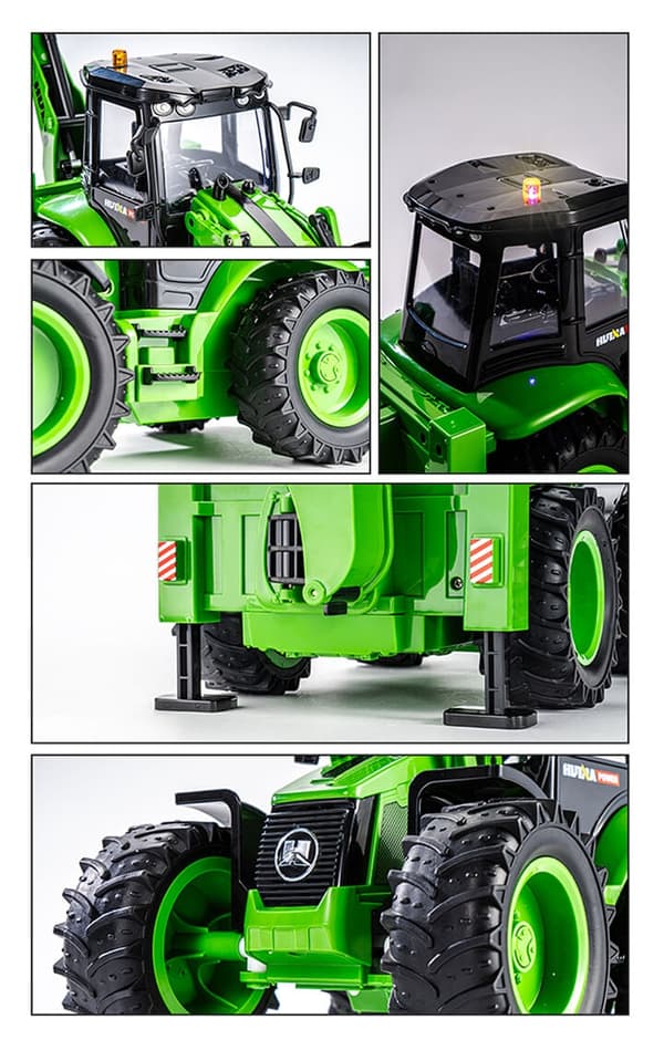 HuiNa Traktor m/Metalskuffe 1:14