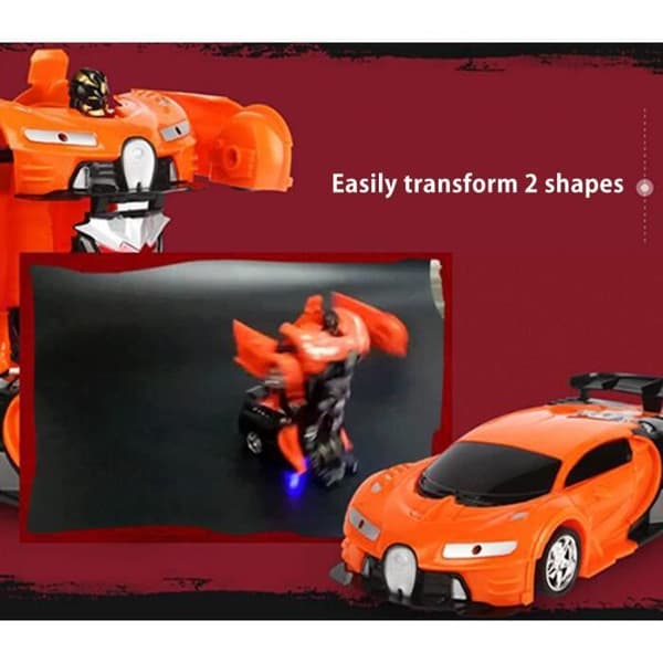 Transformers Robots in Disguise Car - RC 2-in-1 - Simuleringsfjärrkontrollfordon - Barnpresent - Röd