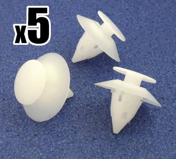 5x Ford Ka Bumper Clips- Plastic Fasteners for Bumper & Wheel Arch Trims 1038008