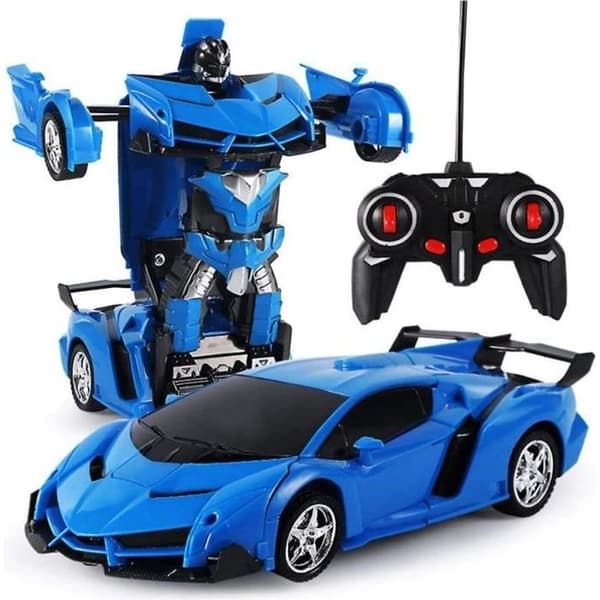 Fjärrstyrd bil - Transformers Robots in Disguise - 2 i 1 robot - Blå - Inomhus - Unisex - Barn