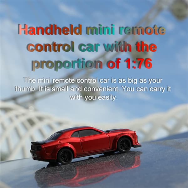 Kaukosäädinauto, Turbo Racing C75 RTR 1/76 Scale RC Drift -kaukosäädin LED-valoilla, 4-vetoinen leluauto 4,5,6,7,8+, lasten lahjat (punainen)