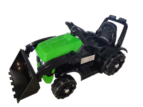 ZP1001B Batteridriven traktor med skopa, grönt horn