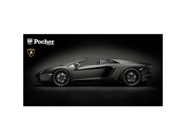 Pocher Lamborghini Aventador LP700-4 Roadster Nero Nemesis 1:8 Modelbil