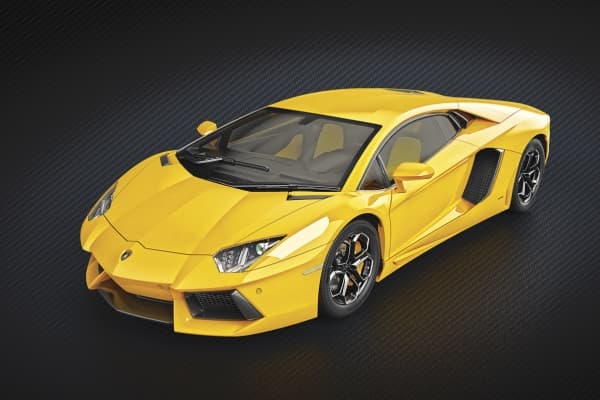 Lamborghini Aventador, yellow