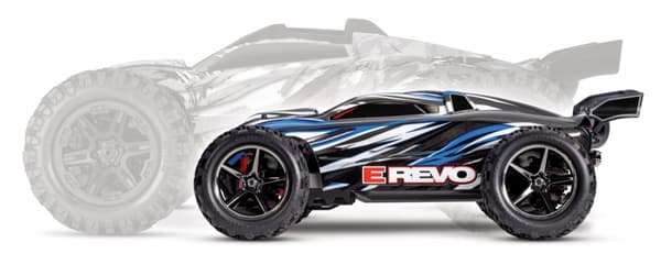 Traxxas E-Revo 1/16 4WD Borstad RTR TQ - Blå