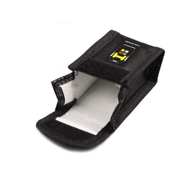 DJI sikkerhedstaske til lipobatterier, 1 pc, flammehæmmende og anti-eksplosionsmateriale, dimensioner 50X45X80mm | Bedst til Spark RC-batteri