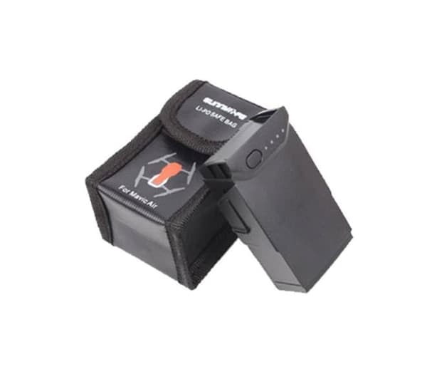 DJI-sikkerhedsetui til RC-batterier | Lipo Anti-eksplosion beskyttende etui | Brandsikker opladningsetui, størrelse 60X90X50mm | Til MAVIC AIR batteri