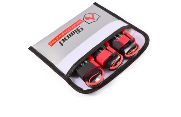 Yunique - Sikkerhedsetui til RC-batterier | Lipo Anti-eksplosion beskyttende etui | Brandsikker opladningsetui, størrelse 205x130mm