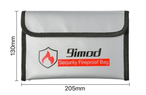 Yunique - Sikkerhedsetui til RC-batterier | Lipo Anti-eksplosion beskyttende etui | Brandsikker opladningsetui, størrelse 205x130mm
