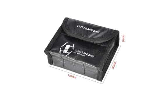 DJI - Säkerhetsväska för RC-batterier | Lipo anti-explosionsskyddsfodral | Brandbeständig laddningsväska | Idealisk för DJI Mavic Air | Mått 120X90X50