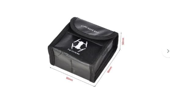DJI - Säkerhetsväska för Lipo-batterier, 1 st, flamskyddsmedel och anti-explosionsmaterial, storlek 95X90X50mm - Idealisk för DJI Mavic Air RC-batteri DJI - Säkerhetsväska för Lipo-batterier, 1 st, flamskyddsmedel och anti-explosionsmaterial, storlek 95X90X50mm - Idealisk för DJI Mavic Air RC-batteri