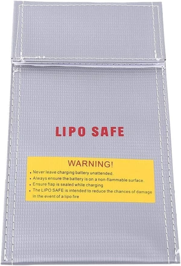Yunique - Sikkerhedsetui til RC-batterier | Lipo Anti-eksplosion beskyttende etui | Brandsikker opladningsetui, størrelse 100x200mm