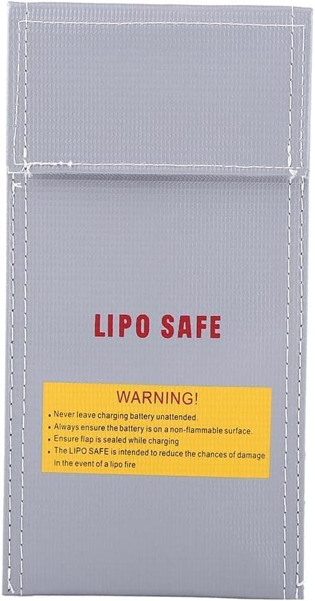 Yunique - Sikkerhedsetui til RC-batterier | Lipo Anti-eksplosion beskyttende etui | Brandsikker opladningsetui, størrelse 100x200mm