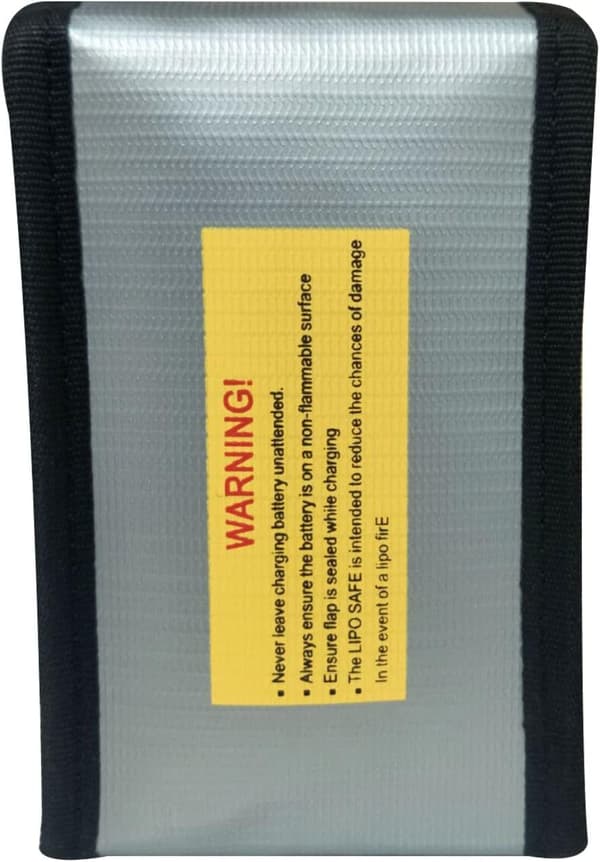 Yunique - Säkerhetsväska för Lipo-batterier, 1 st, flamskyddsmedel och anti-explosionsmaterial, mått 90X55X140mm - Skyddsfodral för RC