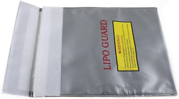 Yunique - Säkerhetsväska för Lipo-batterier, flamskyddsmedel och anti-explosionsmaterial, 300x230mm, 1 st - Skyddsfodral perfekt för RC
