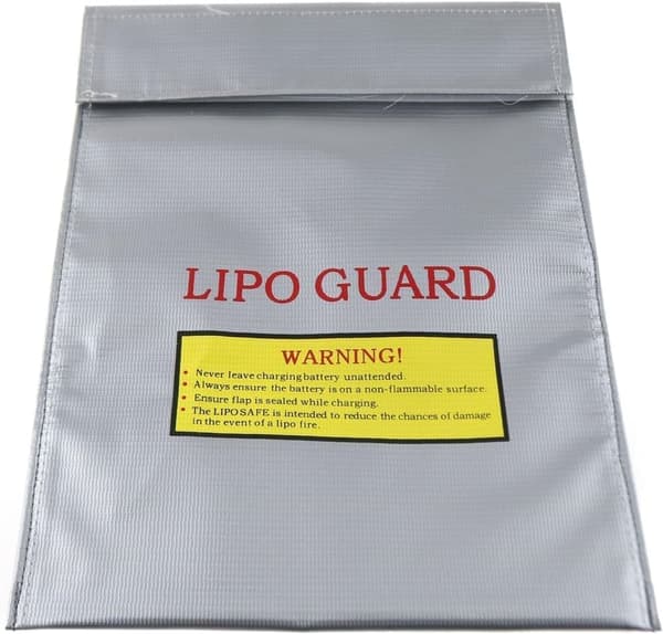 Yunique - Sikkerhedsetui til lipobatterier, flammehæmmende og anti-eksplosionsmaterialer, 300x230mm, 1 stk - beskyttelsesetui perfekt til RC