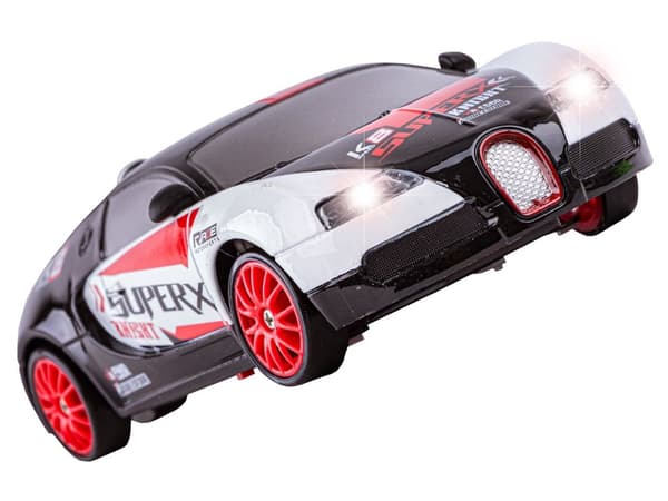 Drift Car, Auto RC Drift 1:24 2,4 GHz 4WD MUSTAVALKOINEN BUGATTI