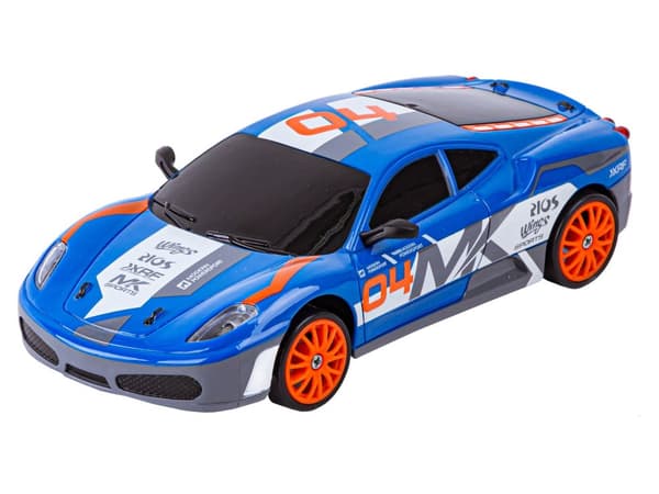 Drift Car, Auto RC Drift 1:24 2,4 GHz 4WD BLÅ FERRARI