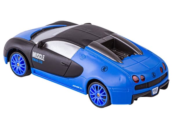 Drift Car, Auto RC Drift 1:24 2,4 GHz 4WD SVART OCH BLÅ BUGATTI