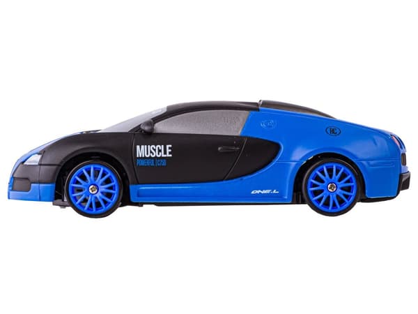 Drift Car, Auto RC Drift 1:24 2,4 GHz 4WD SVART OCH BLÅ BUGATTI