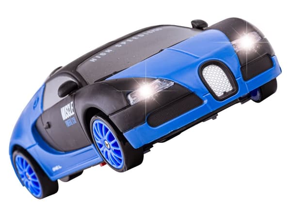 Drift Car, Auto RC Drift 1:24 2,4 GHz 4WD SVART OCH BLÅ BUGATTI