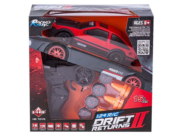 Drift Car, Auto RC Drift 1:24 2,4 GHz 4WD RÖD TOYOTA