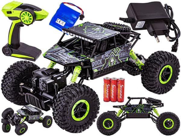 RC-bil ROCK CRAWLER 2,4GHz 1:18 Grön