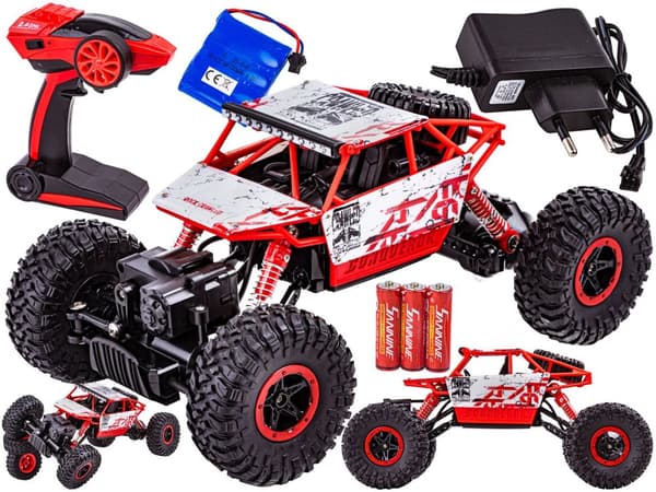 Rc Bil ROCK CRAWLER 2,4GHz 1:18 Rød