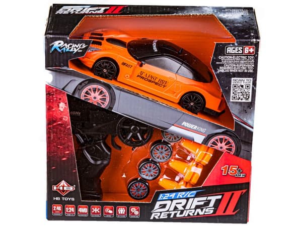 Drift Car, Auto RC Drift 1:24 2,4 GHz 4WD ORANGE