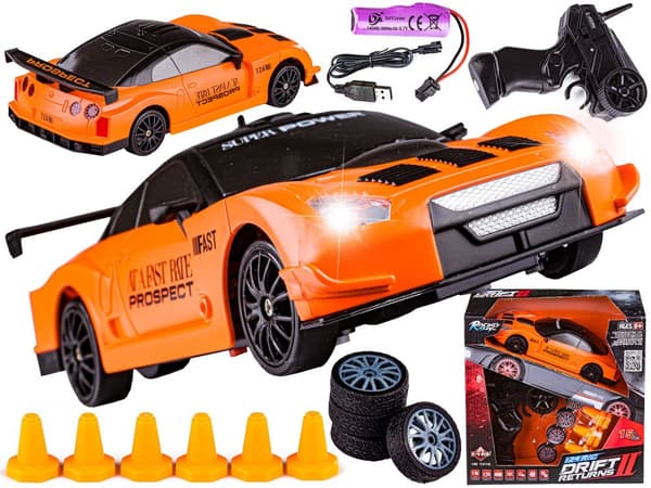 Drift Car, Auto RC Drift 1:24 2,4 GHz 4WD ORANGE