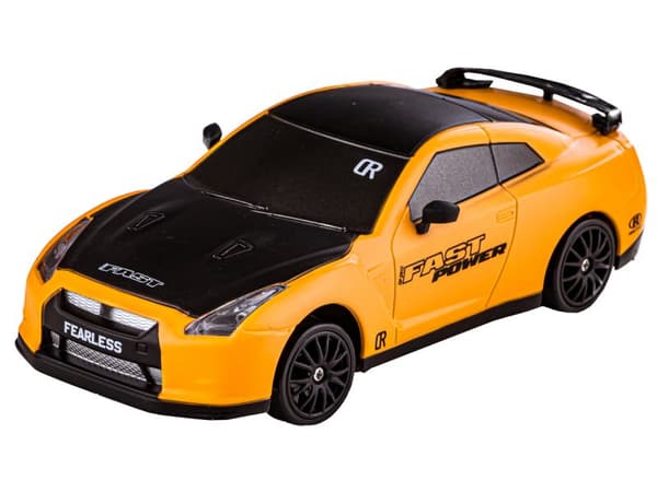 Drift Car, Auto RC Drift 1:24 2,4 GHz 4WD KELTAINEN