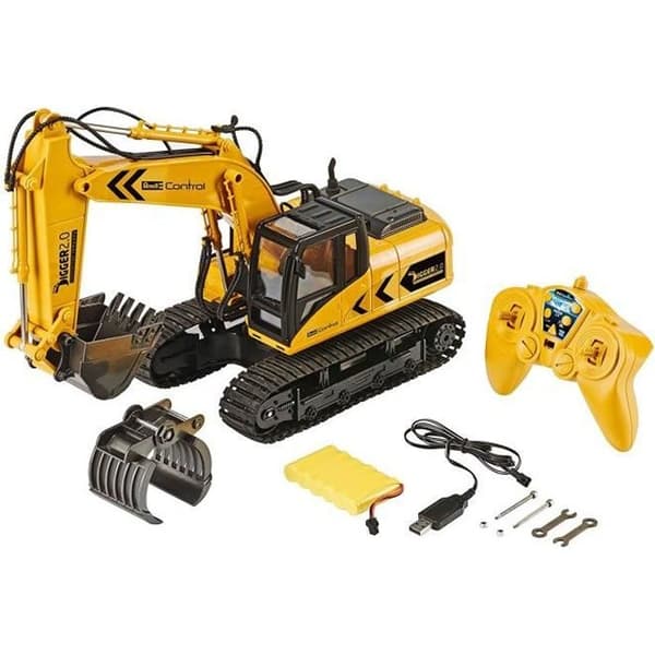 Radiostyrd grävmaskin - REVELL - Digger 2.0 - 1/16 - Exteriör - USB uppladdningsbar