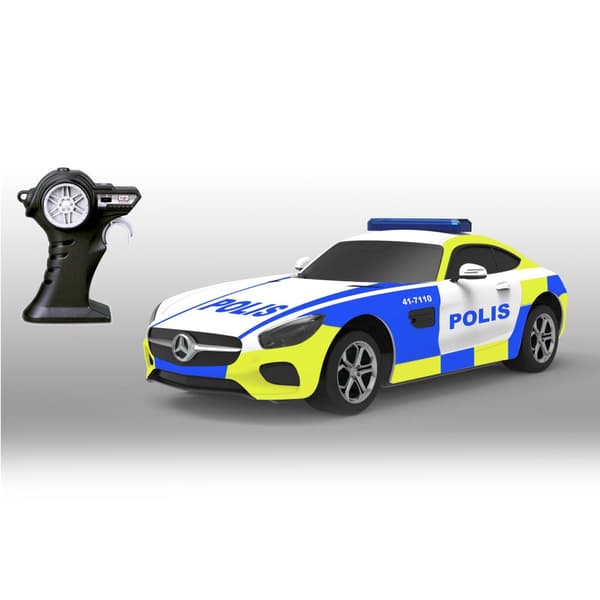 Mercedes-Amg Gt Polisbil Svensk 2,4Ghz Radiostyd Bil 1:24 Bburago