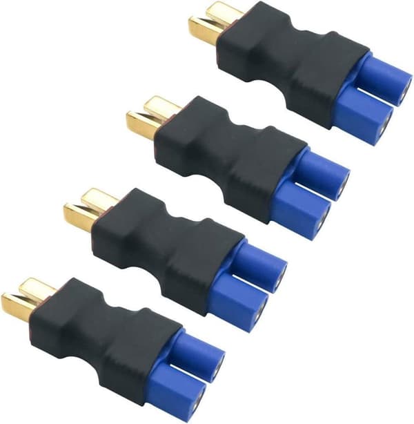 Yunique 4 st T-Deans Hane till EC3 Hona Adapterkontakt för Lipo-batterier Radiostyrda